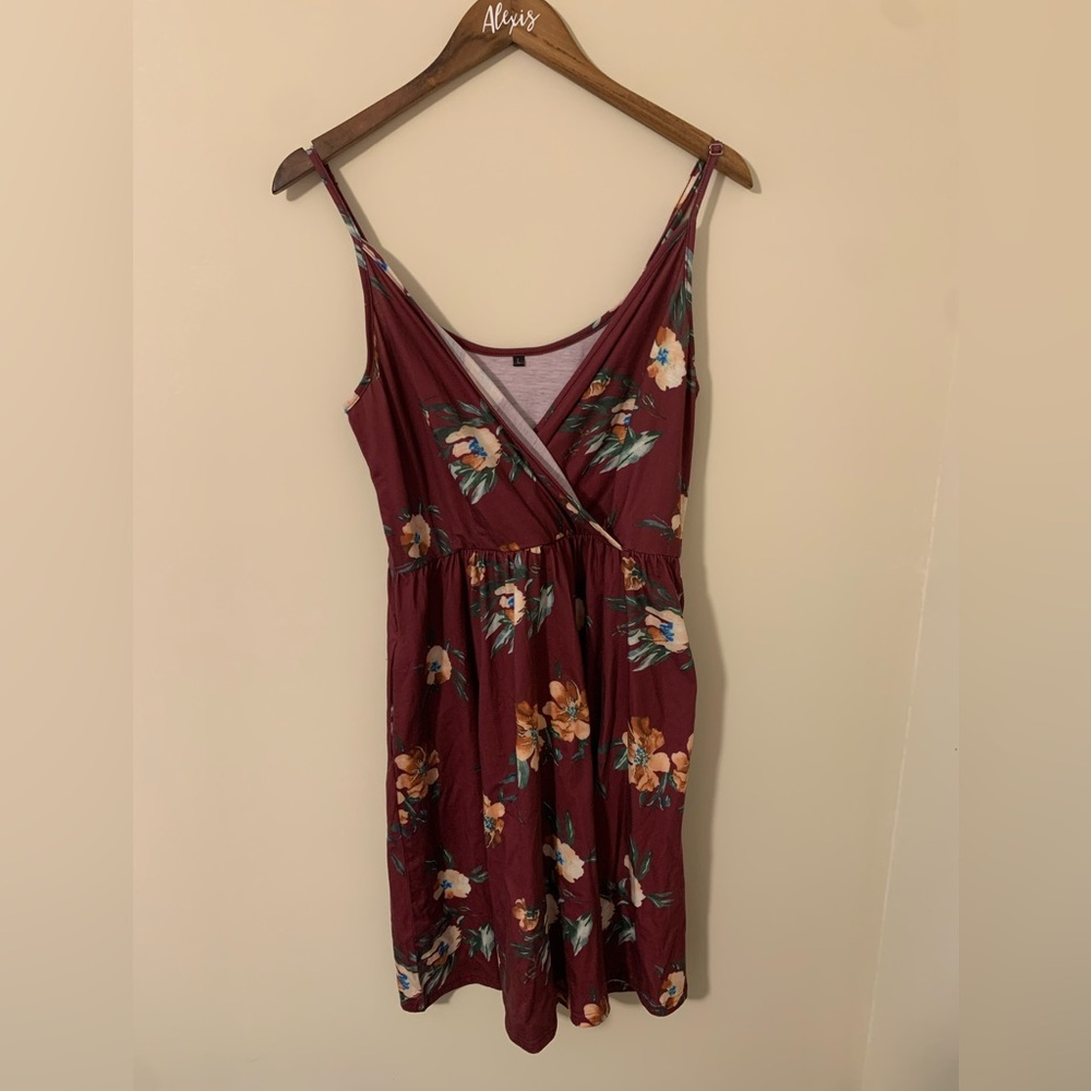 Cross Front Floral Dress